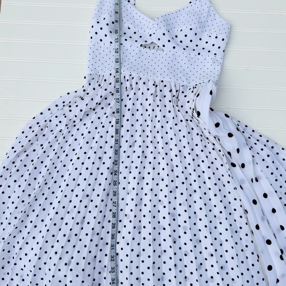 *NWT* Banana Republic Polka Dot Pleated Midi Dress - Picture 7 of 7
